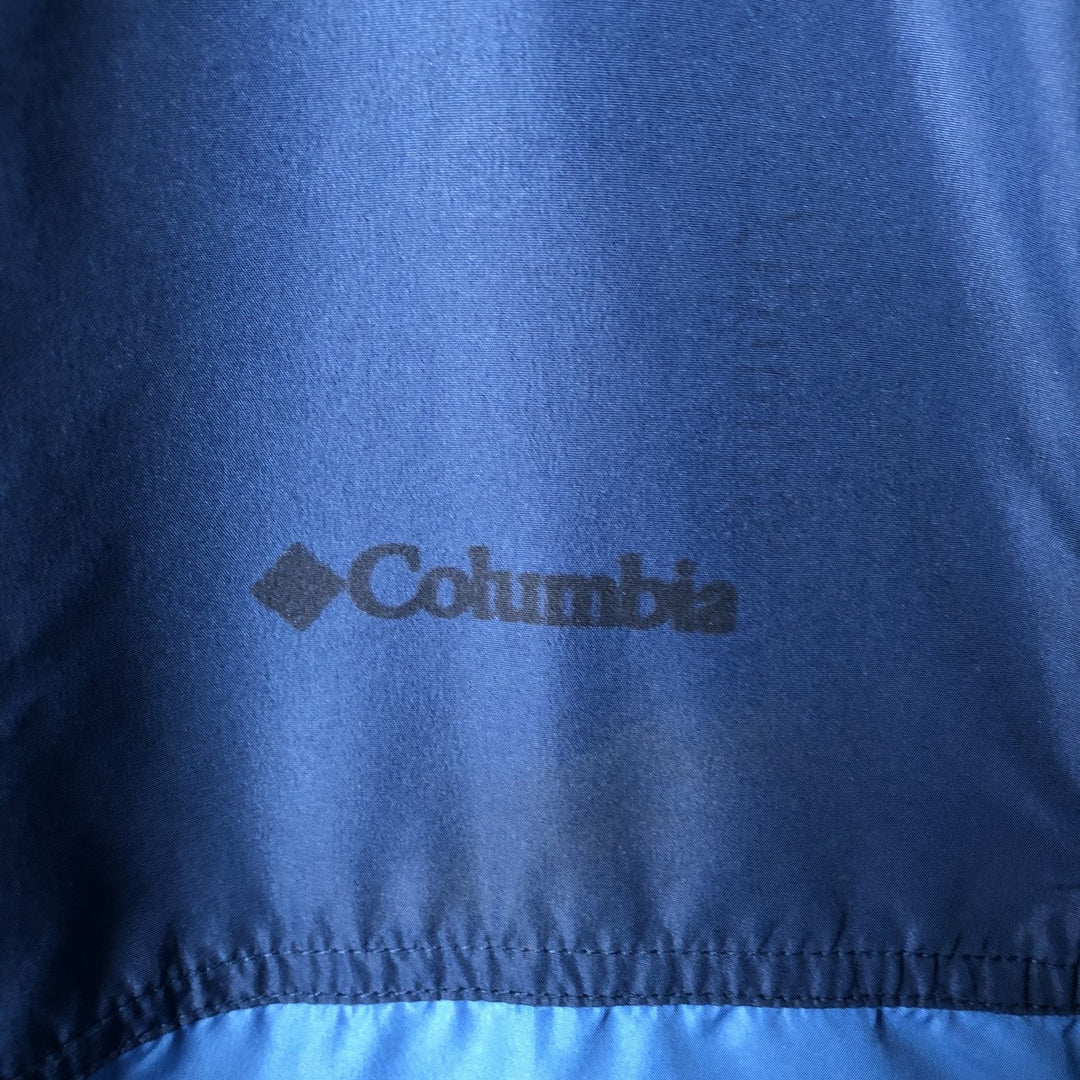 90s-00'S Columbia Half-Zip Anorak Parka, Men's Size L polyester blue type Vintage Second Hand