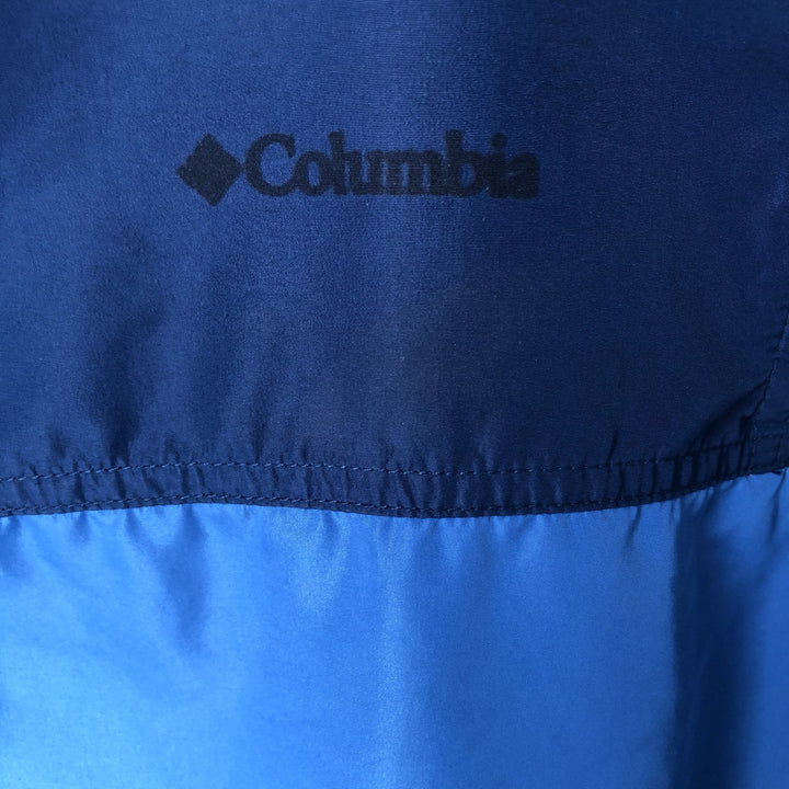 90s-00'S Columbia Half-Zip Anorak Parka, Men's Size L polyester blue type Vintage Second Hand