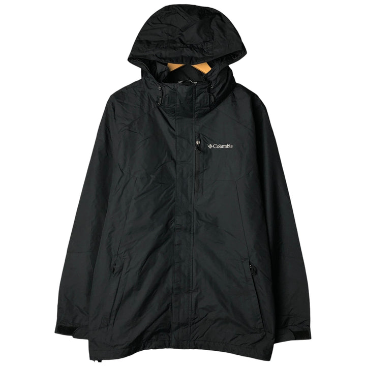 Columbia Mountain Parka Shell Jacket, Men's Size M Nylon black type Vintage Second Hand