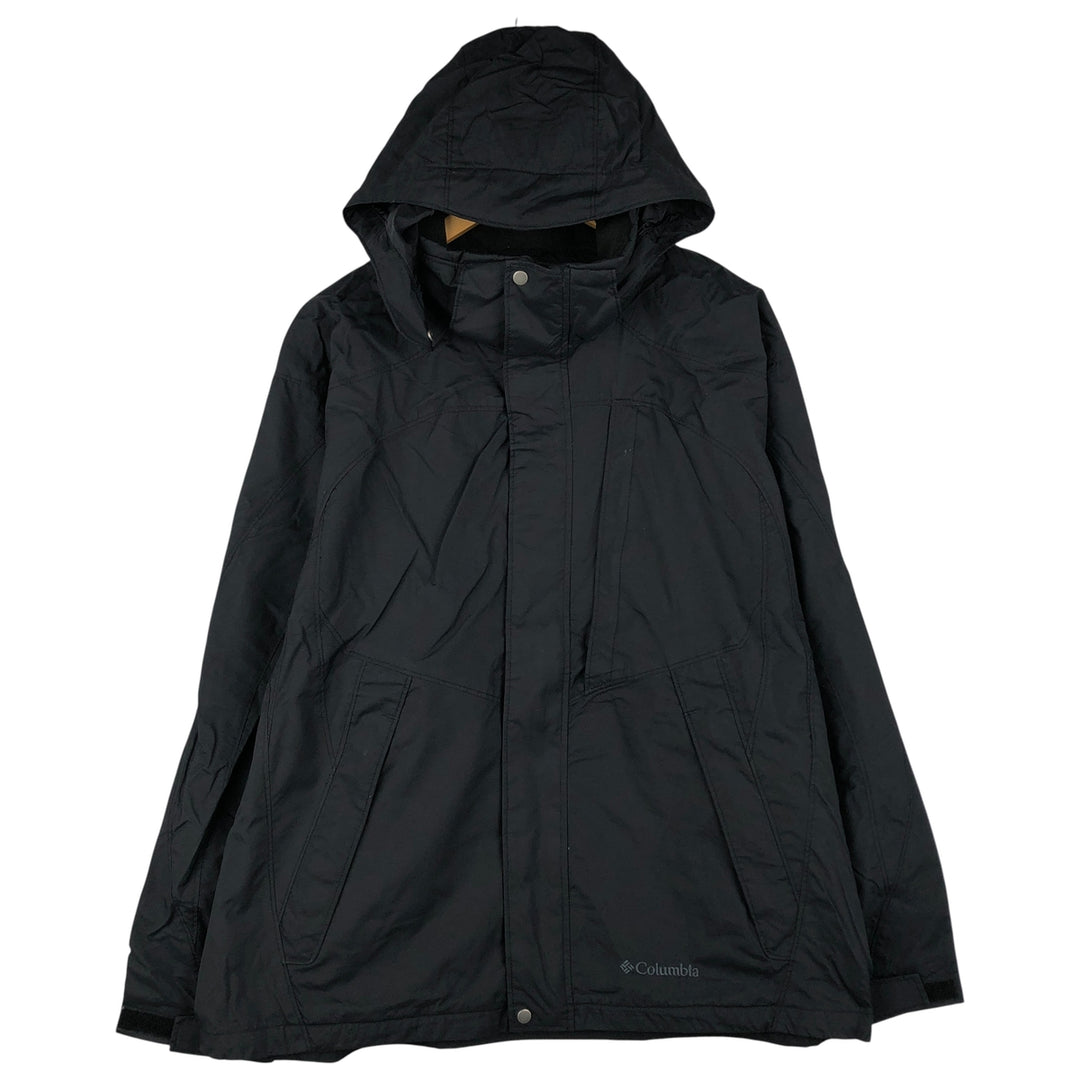 2000'S Columbia Mountain Parka Shell Jacket, Men's Size L Nylon black type Vintage Second Hand