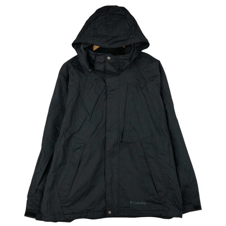 2000'S Columbia Mountain Parka Shell Jacket, Men's Size L Nylon black type Vintage Second Hand