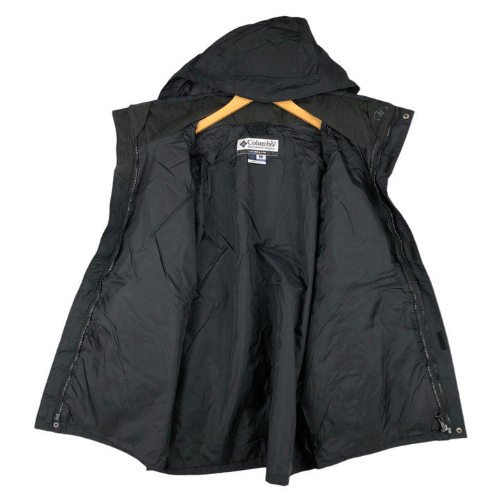 2000'S Columbia Mountain Parka Shell Jacket, Men's Size L Nylon black type Vintage Second Hand
