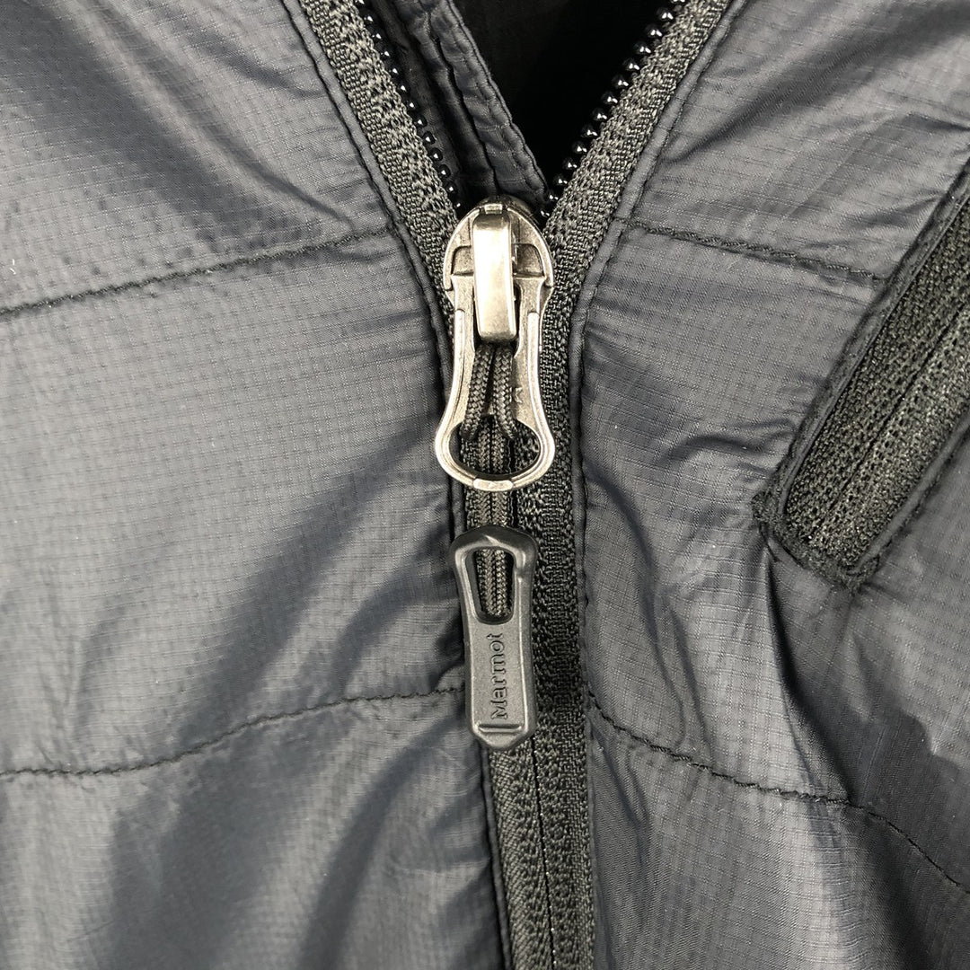 Marmot Farmers Insurance Advertising Men's Padded Puffer Jacket (Size L) Recycled nylon black type Vintage Second Hand