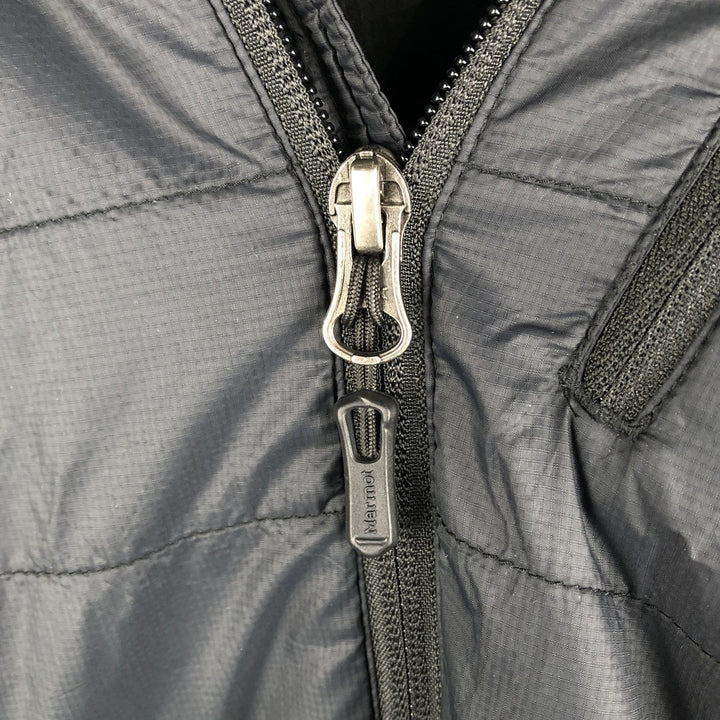 Marmot Farmers Insurance Advertising Men's Padded Puffer Jacket (Size L) Recycled nylon black type Vintage Second Hand