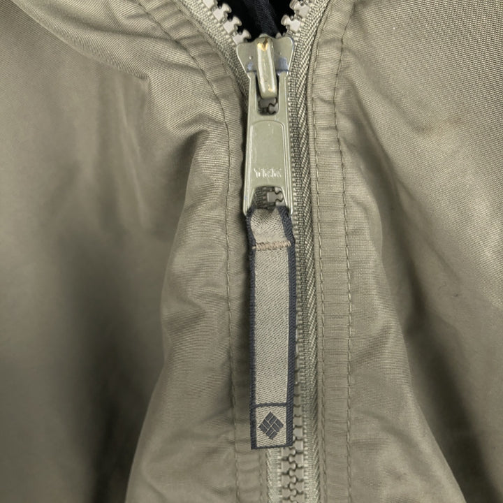 2000'S Columbia padded puffer jacket, men's size L Nylon Khaki type sage green Vintage Second Hand