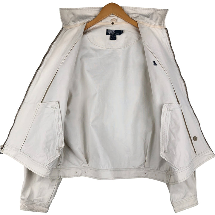 Ralph Lauren POLO by Ralph Lauren Swing Top Sports Jacket Men's L size cotton white type Vintage Second Hand