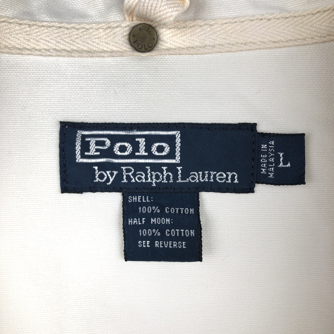 Ralph Lauren POLO by Ralph Lauren Swing Top Sports Jacket Men's L size cotton white type Vintage Second Hand