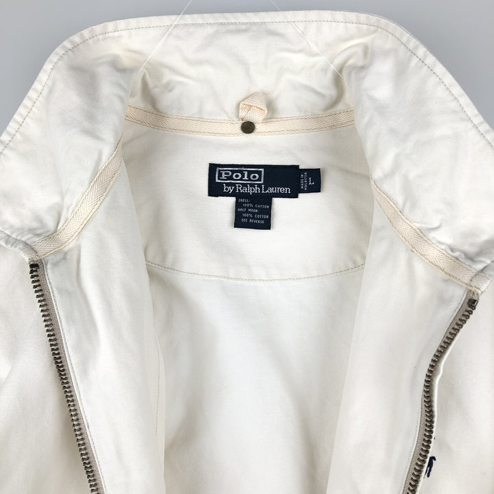 Ralph Lauren POLO by Ralph Lauren Swing Top Sports Jacket Men's L size cotton white type Vintage Second Hand
