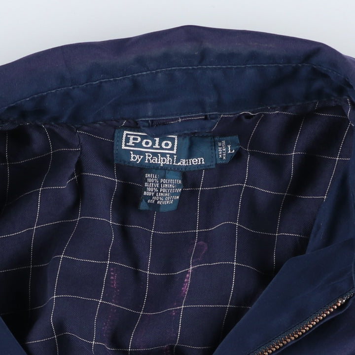 Ralph Lauren POLO by Ralph Lauren Swing Top Sports Jacket Men's L size polyester navy blue type Vintage Second Hand