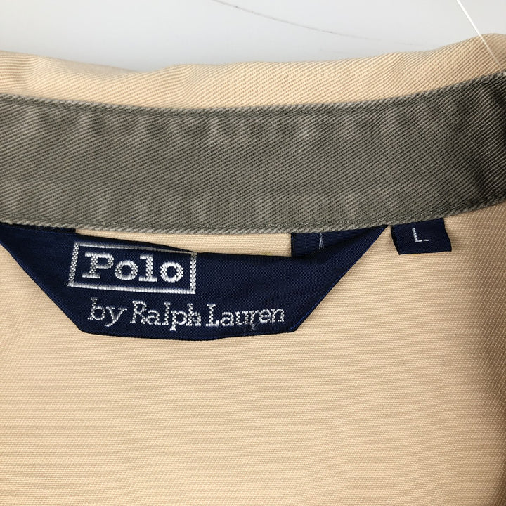 Ralph Lauren POLO by Ralph Lauren Swing Top Sports Jacket Men's L size cotton Beige type Vintage Second Hand