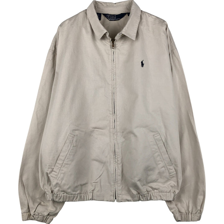 POLO by Ralph Lauren Swing Top Sports Jacket, Men's Size L cotton pale white type Vintage Second Hand