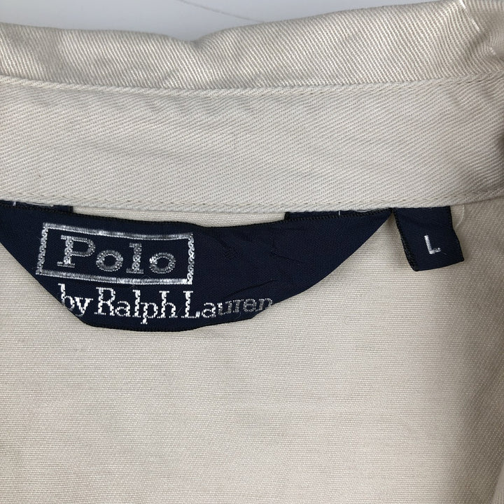 POLO by Ralph Lauren Swing Top Sports Jacket, Men's Size L cotton pale white type Vintage Second Hand