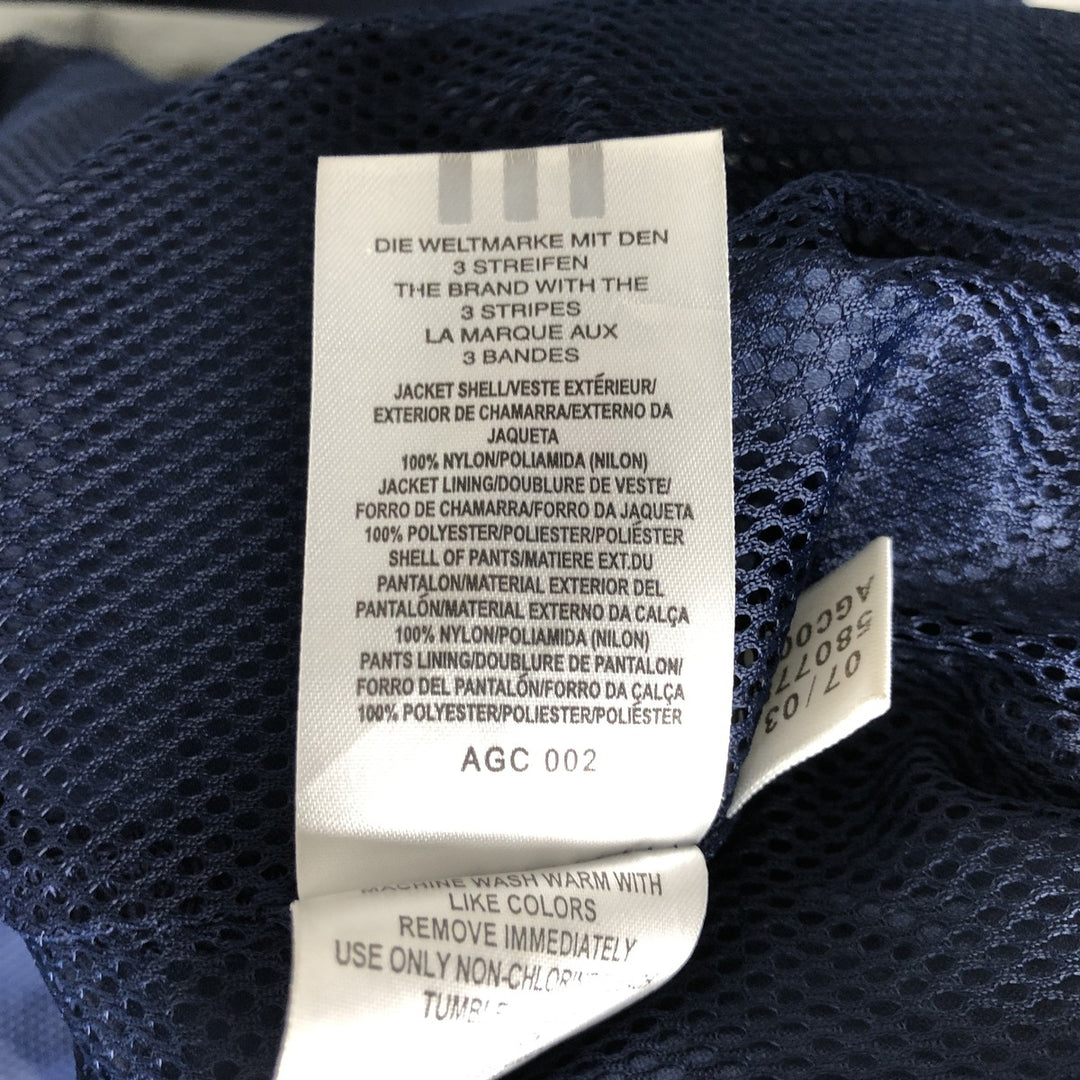 00'S Adidas nylon jacket, men's size L Nylon navy blue type Vintage Second Hand