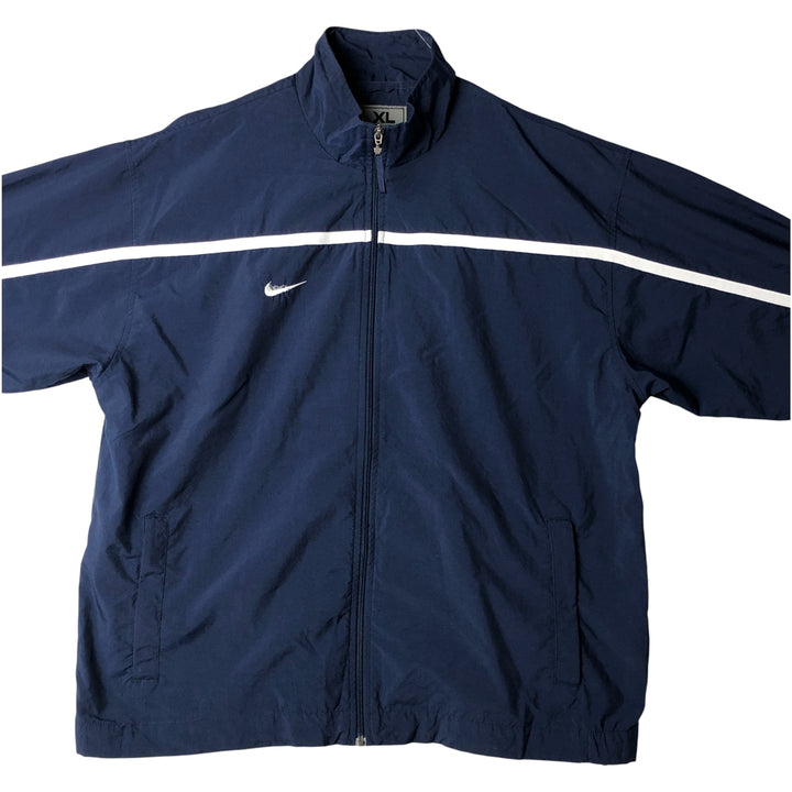 ~00'S Nike Team Windbreaker Men's XL polyester navy blue type Vintage Second Hand