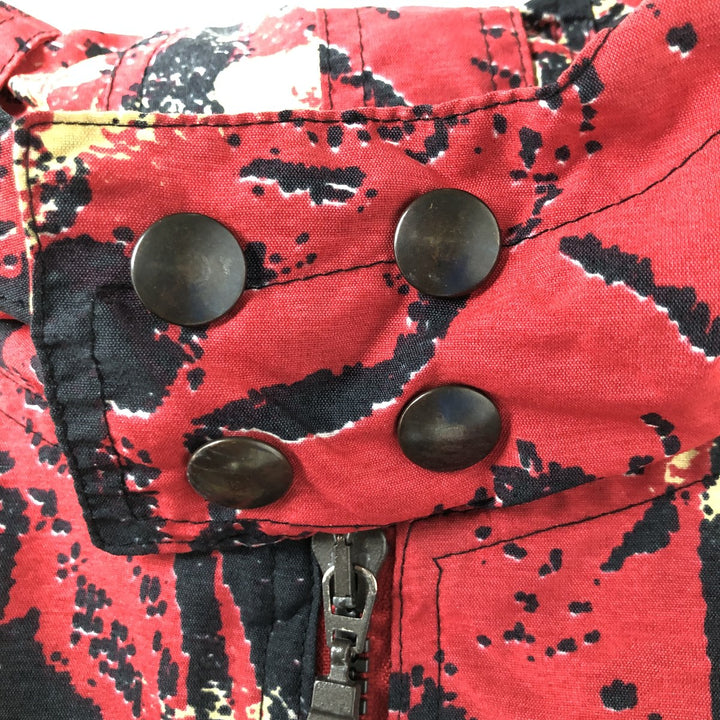 90'S Reebok all-over geometric print half-zip windbreaker, men's size L, vintage polyester red type Vintage Second Hand