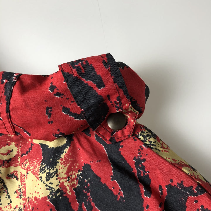 90'S Reebok all-over geometric print half-zip windbreaker, men's size L, vintage polyester red type Vintage Second Hand