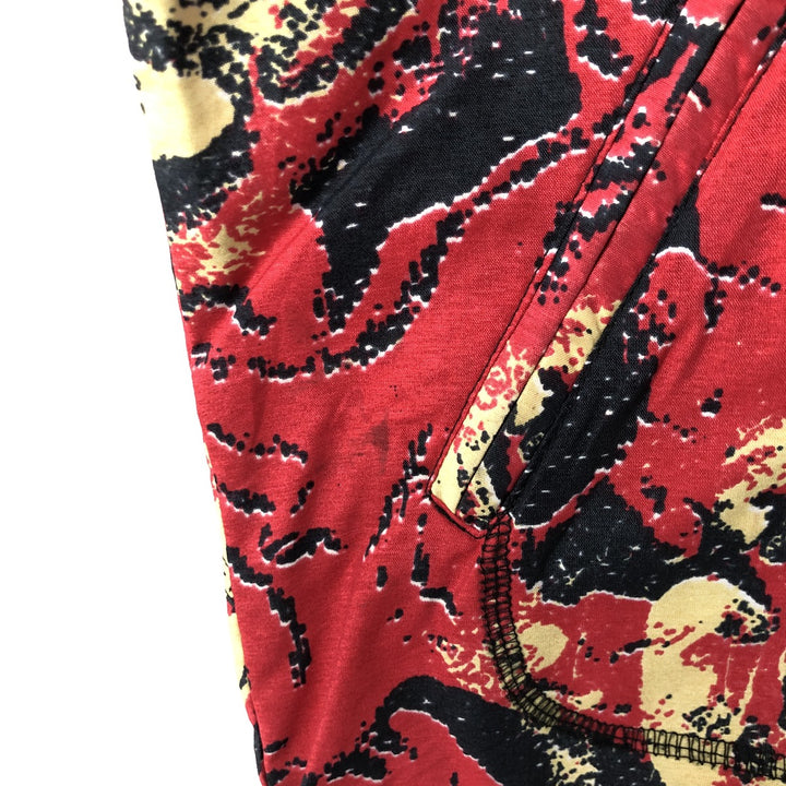 90'S Reebok all-over geometric print half-zip windbreaker, men's size L, vintage polyester red type Vintage Second Hand