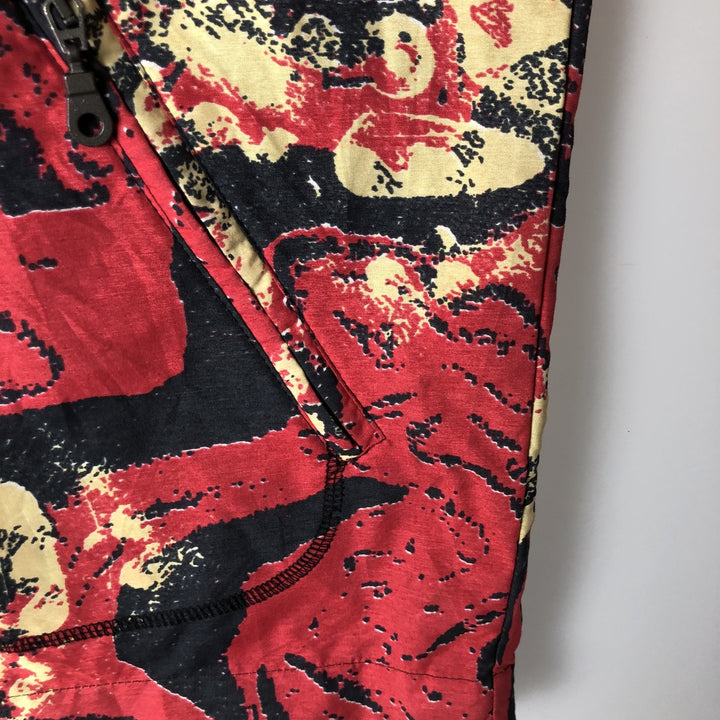 90'S Reebok all-over geometric print half-zip windbreaker, men's size L, vintage polyester red type Vintage Second Hand