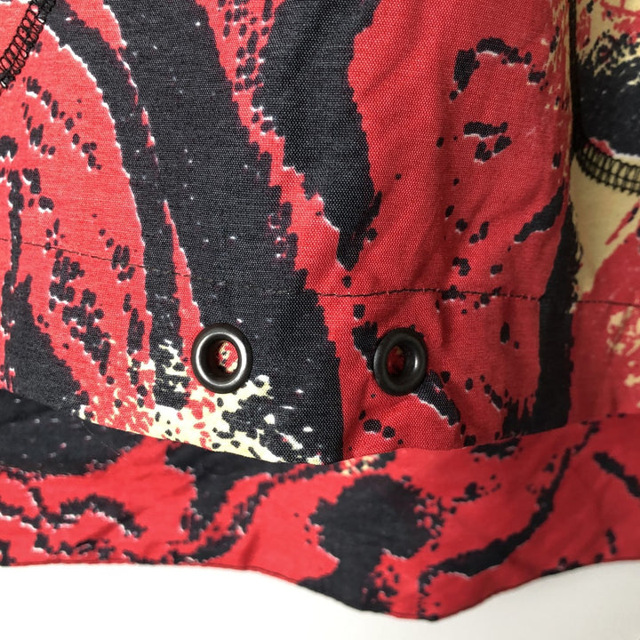 90'S Reebok all-over geometric print half-zip windbreaker, men's size L, vintage polyester red type Vintage Second Hand