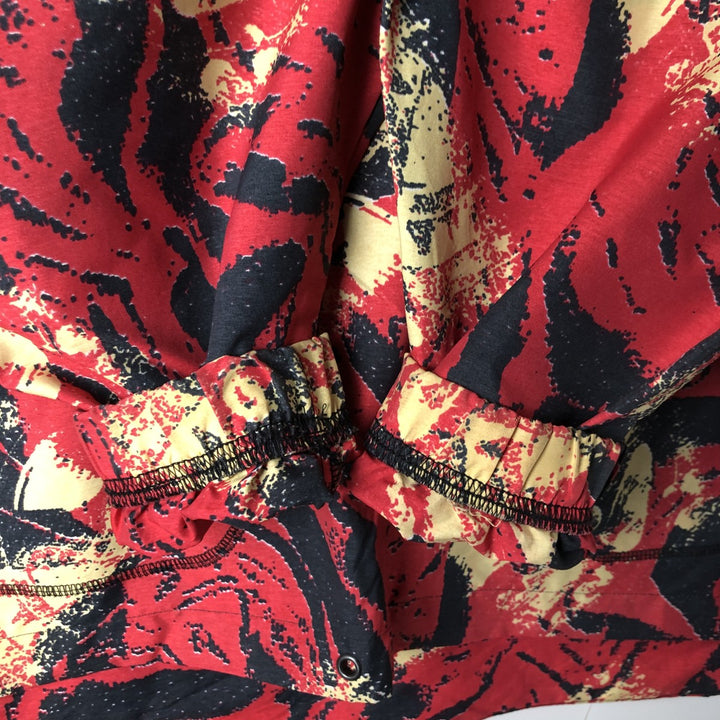 90'S Reebok all-over geometric print half-zip windbreaker, men's size L, vintage polyester red type Vintage Second Hand