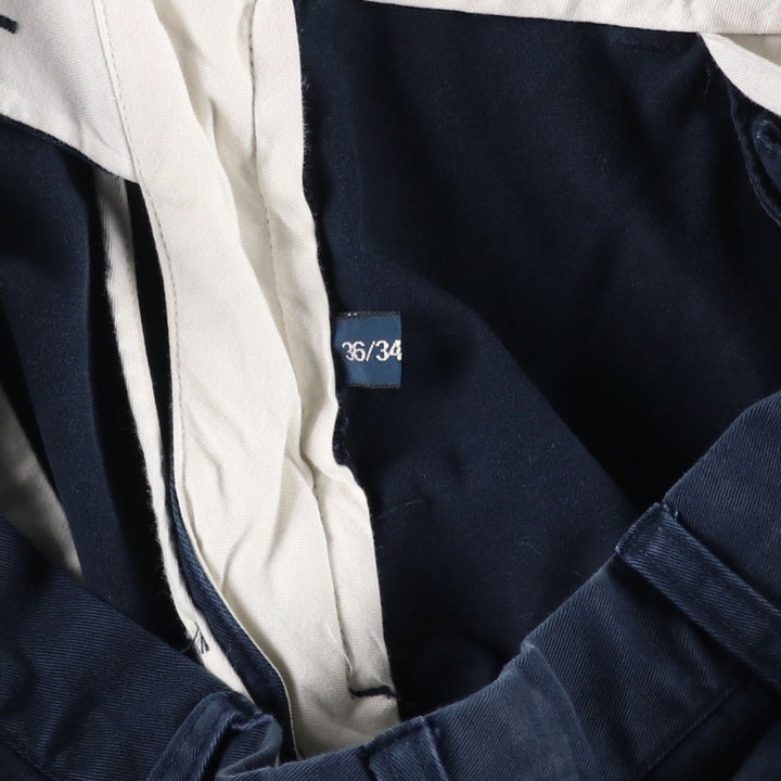 Ralph Lauren POLO by Ralph Lauren PRESTON PANT Chino pants for men, equivalent to w37 cotton navy blue type Vintage Second Hand