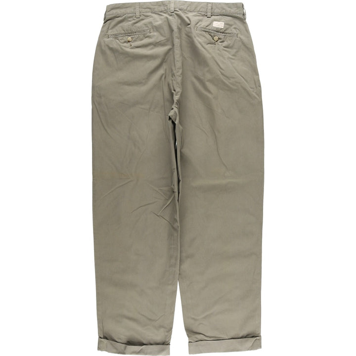 Ralph Lauren POLO by Ralph Lauren Two-pleat Chino Pants for Men, W34 equivalent cotton Khaki type beige Vintage Second Hand