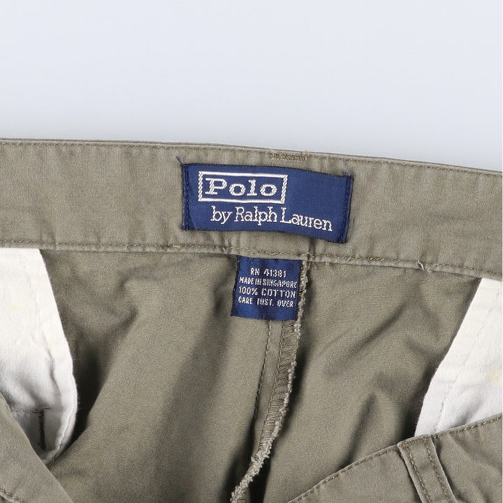 Ralph Lauren POLO by Ralph Lauren Two-pleat Chino Pants for Men, W34 equivalent cotton Khaki type beige Vintage Second Hand