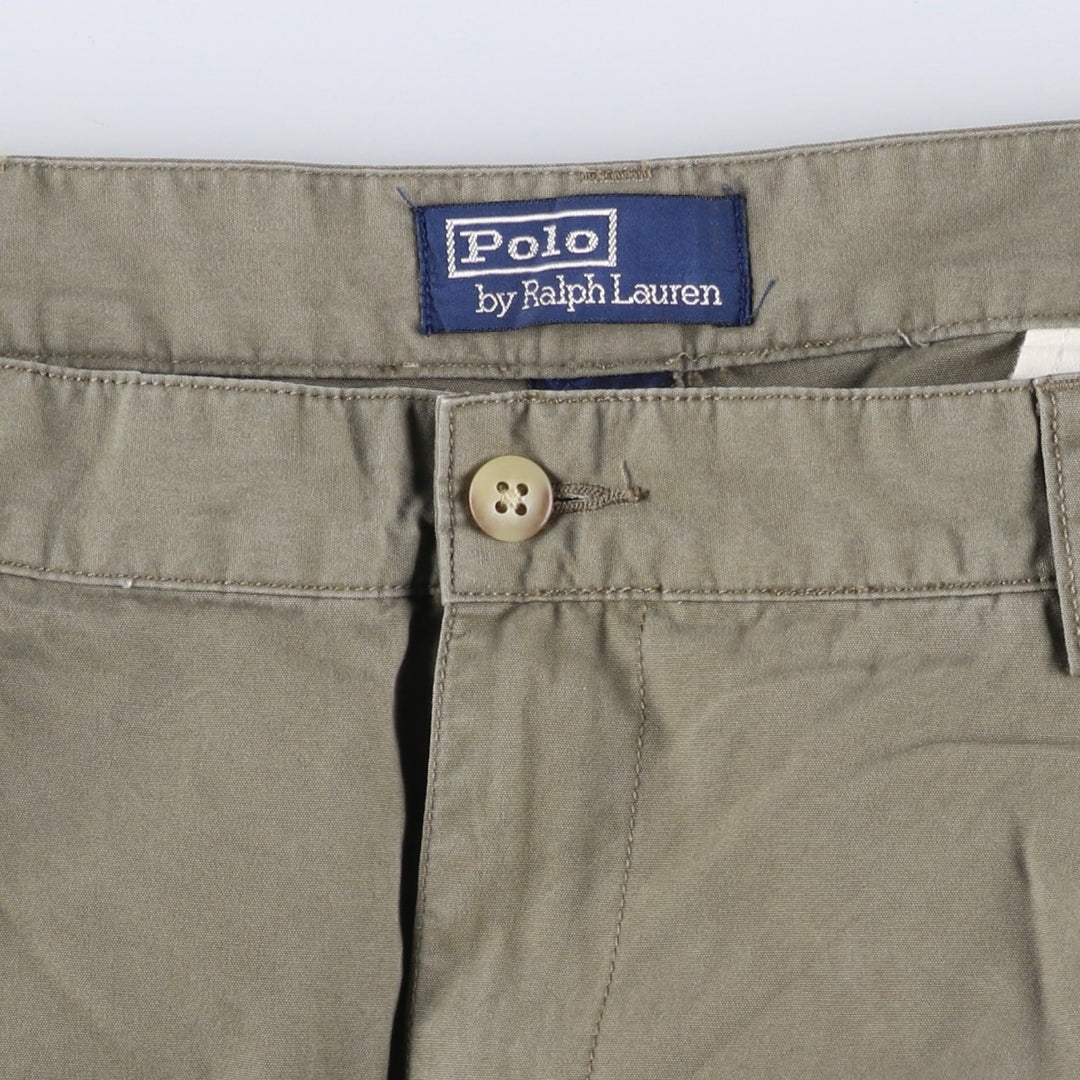 Ralph Lauren POLO by Ralph Lauren Two-pleat Chino Pants for Men, W34 equivalent cotton Khaki type beige Vintage Second Hand