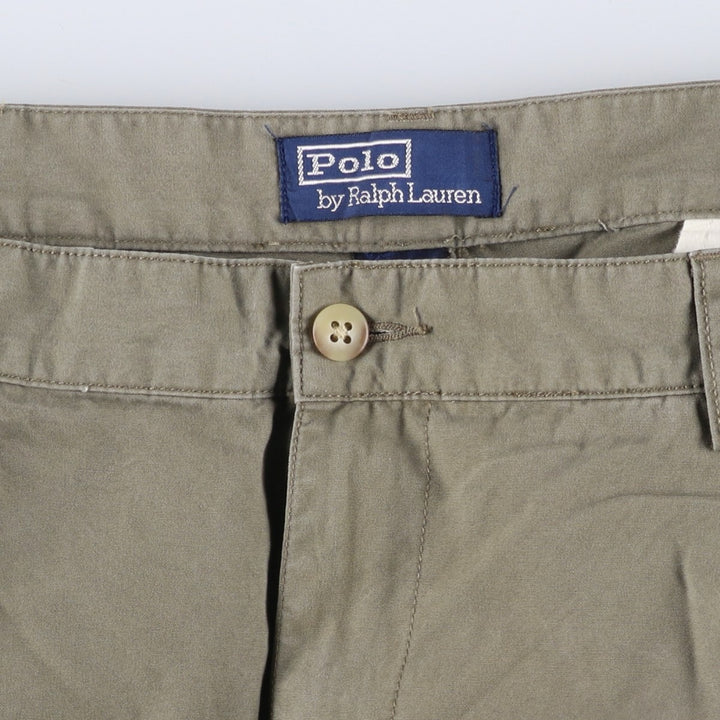 Ralph Lauren POLO by Ralph Lauren Two-pleat Chino Pants for Men, W34 equivalent cotton Khaki type beige Vintage Second Hand