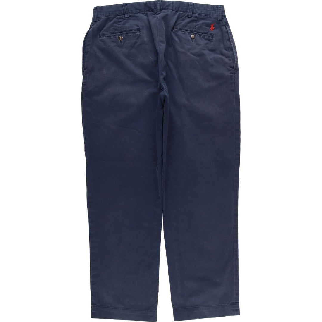 Ralph Lauren POLO by Ralph Lauren Two-pleat Chino Pants for Men, W36 cotton navy blue type Vintage Second Hand