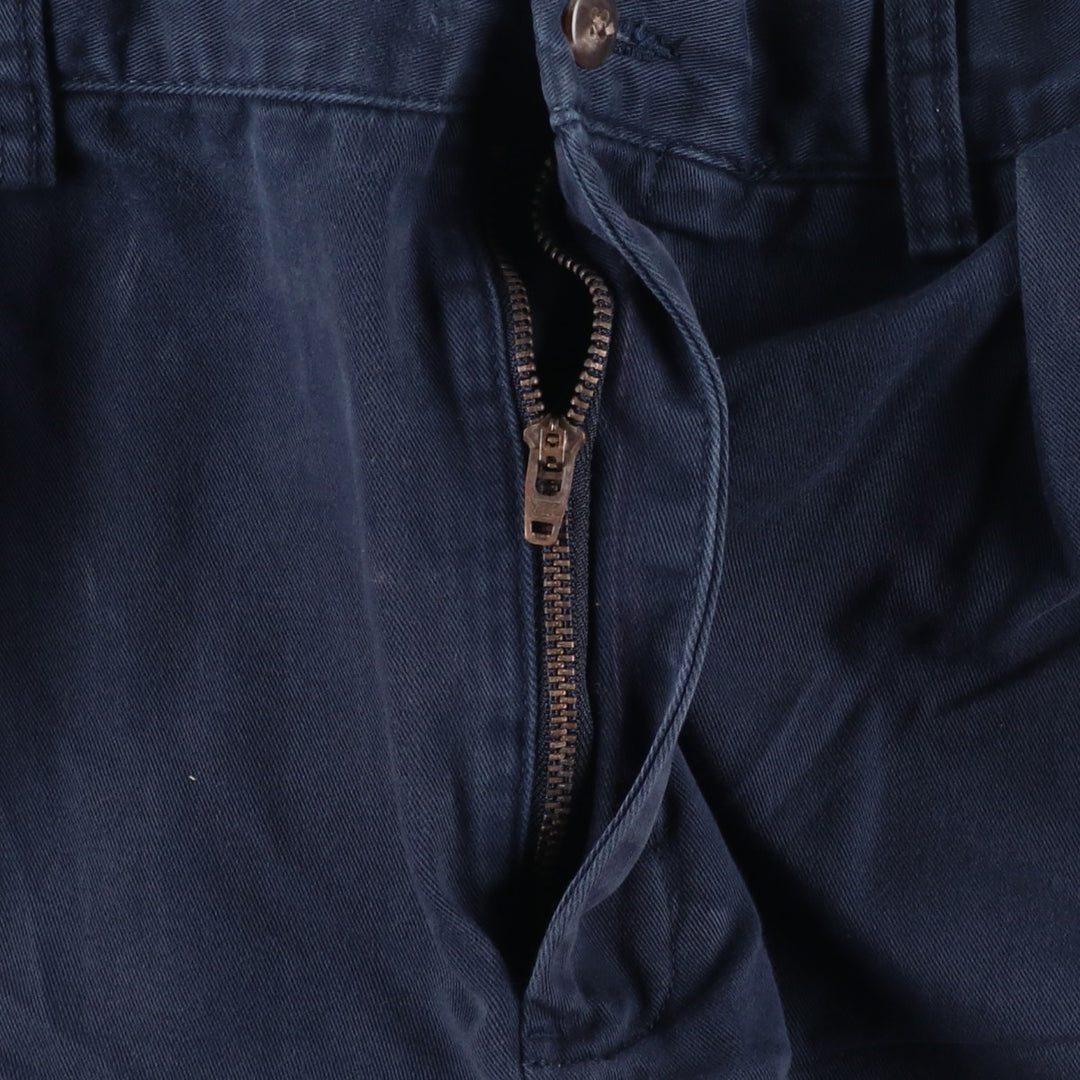 Ralph Lauren POLO by Ralph Lauren Two-pleat Chino Pants for Men, W36 cotton navy blue type Vintage Second Hand