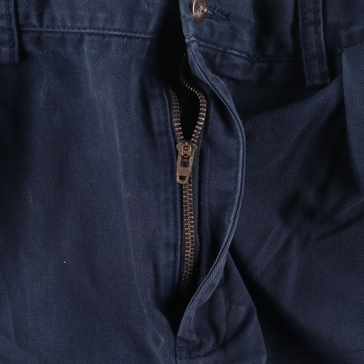 Ralph Lauren POLO by Ralph Lauren Two-pleat Chino Pants for Men, W36 cotton navy blue type Vintage Second Hand