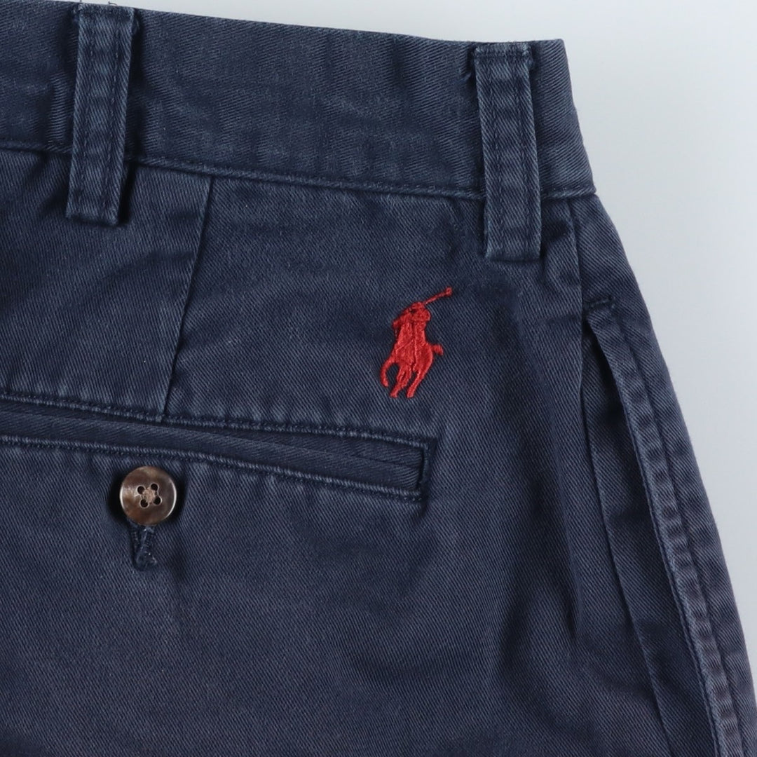 Ralph Lauren POLO by Ralph Lauren Two-pleat Chino Pants for Men, W36 cotton navy blue type Vintage Second Hand