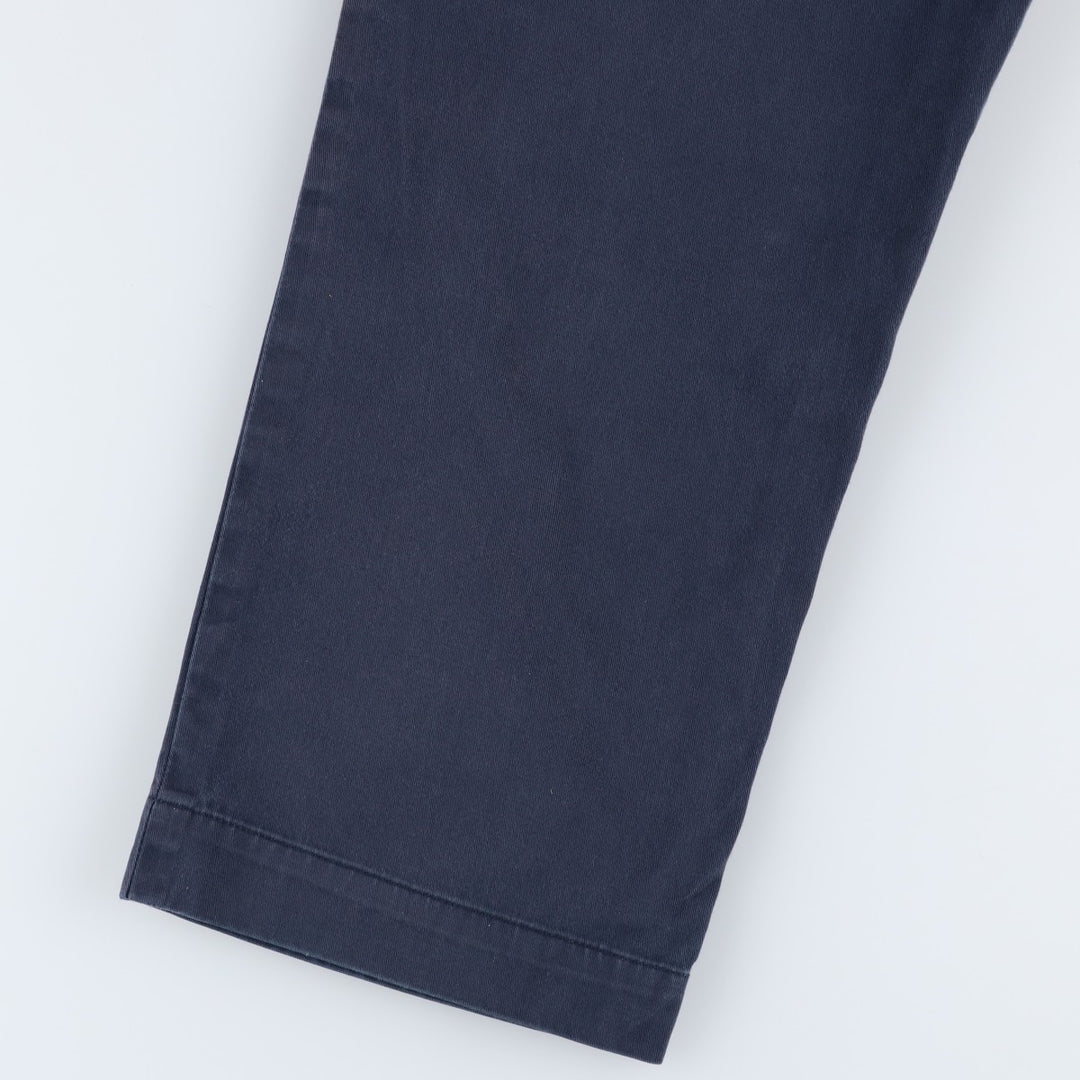 Ralph Lauren POLO by Ralph Lauren Two-pleat Chino Pants for Men, W36 cotton navy blue type Vintage Second Hand