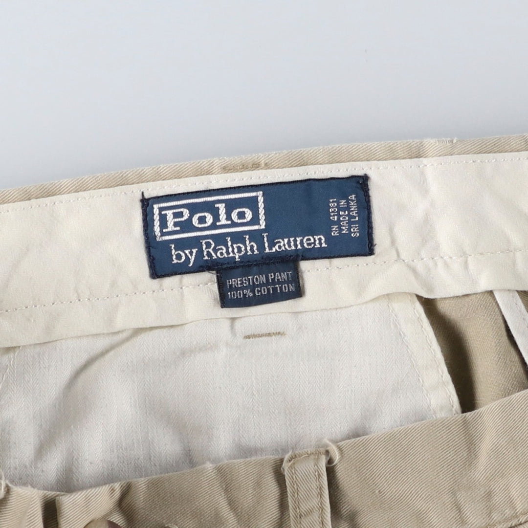 Ralph Lauren POLO by Ralph Lauren PRESTON PANT Chino pants for men, equivalent to w35 cotton Beige type Vintage Second Hand