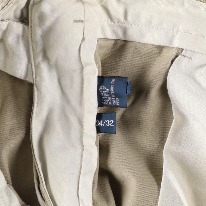 Ralph Lauren POLO by Ralph Lauren PRESTON PANT Chino pants for men, equivalent to w35 cotton Beige type Vintage Second Hand