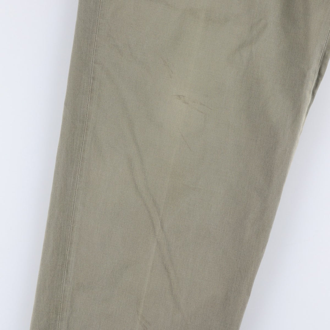 Ralph Lauren POLO by Ralph Lauren Two-pleat Chino Pants for Men, W34 equivalent cotton Khaki type Vintage Second Hand