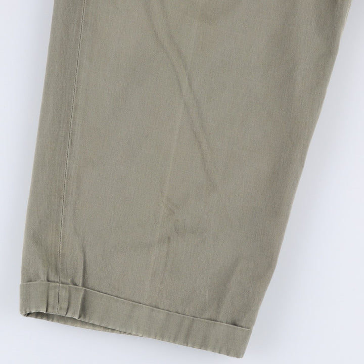 Ralph Lauren POLO by Ralph Lauren Two-pleat Chino Pants for Men, W34 equivalent cotton Khaki type Vintage Second Hand