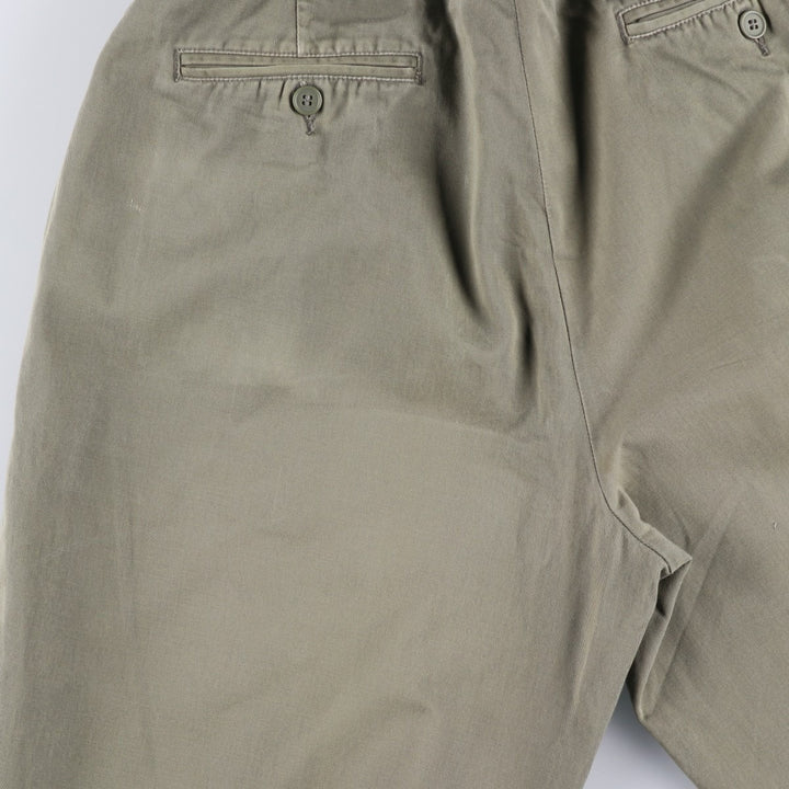 Ralph Lauren POLO by Ralph Lauren Two-pleat Chino Pants for Men, W34 equivalent cotton Khaki type Vintage Second Hand