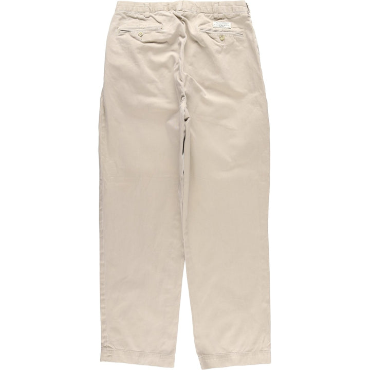 Ralph Lauren POLO by Ralph Lauren ANDREW PANT Two-pleat chino pants for men, equivalent to W34 cotton Beige type Vintage Second Hand