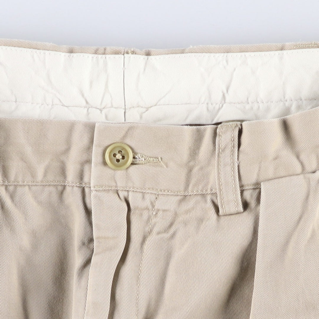 Ralph Lauren POLO by Ralph Lauren ANDREW PANT Two-pleat chino pants for men, equivalent to W34 cotton Beige type Vintage Second Hand