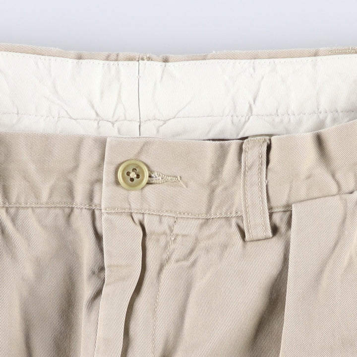 Ralph Lauren POLO by Ralph Lauren ANDREW PANT Two-pleat chino pants for men, equivalent to W34 cotton Beige type Vintage Second Hand