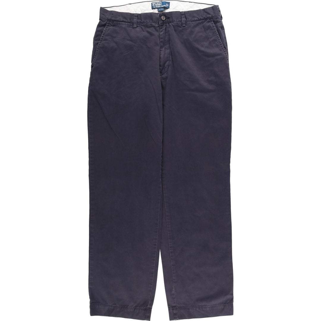 Ralph Lauren POLO by Ralph Lauren Chino Pants Men's W34 equivalent cotton navy blue type Vintage Second Hand
