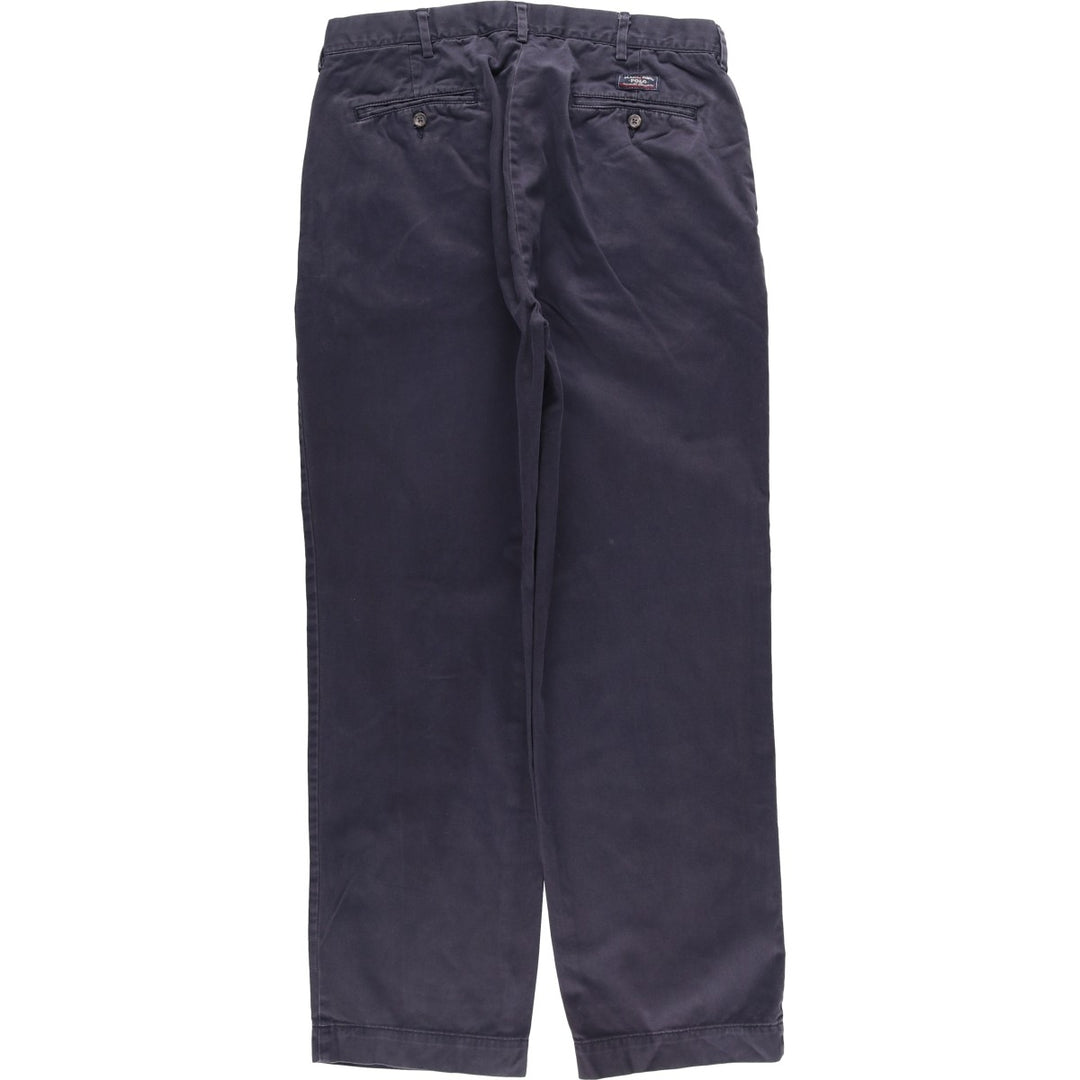Ralph Lauren POLO by Ralph Lauren Chino Pants Men's W34 equivalent cotton navy blue type Vintage Second Hand