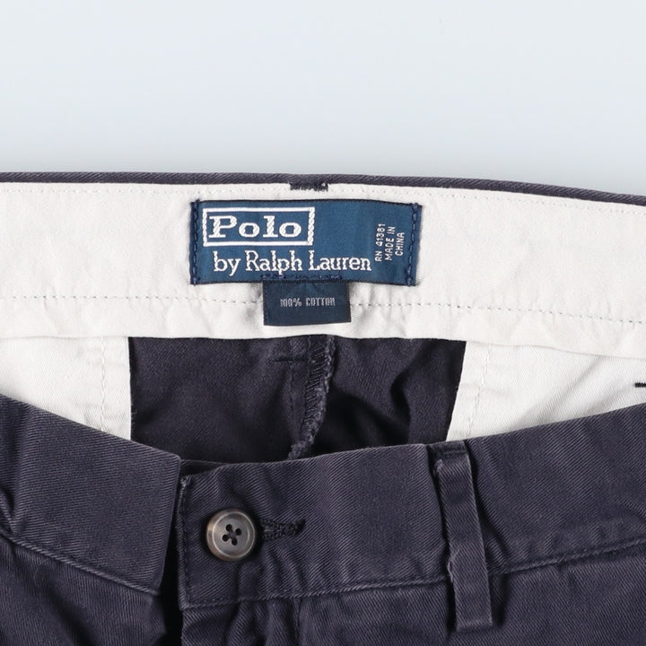 Ralph Lauren POLO by Ralph Lauren Chino Pants Men's W34 equivalent cotton navy blue type Vintage Second Hand