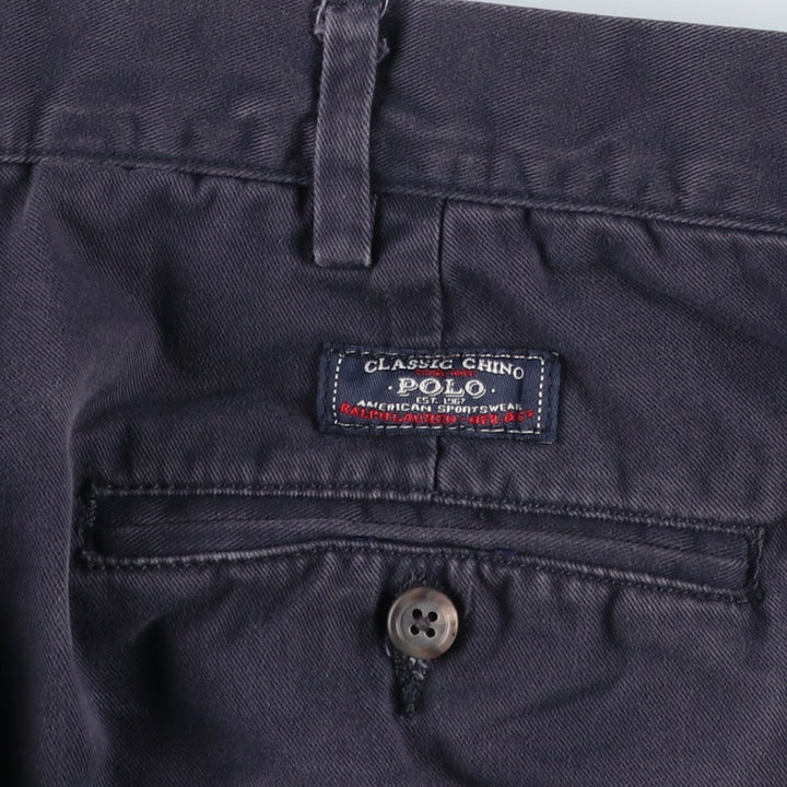 Ralph Lauren POLO by Ralph Lauren Chino Pants Men's W34 equivalent cotton navy blue type Vintage Second Hand