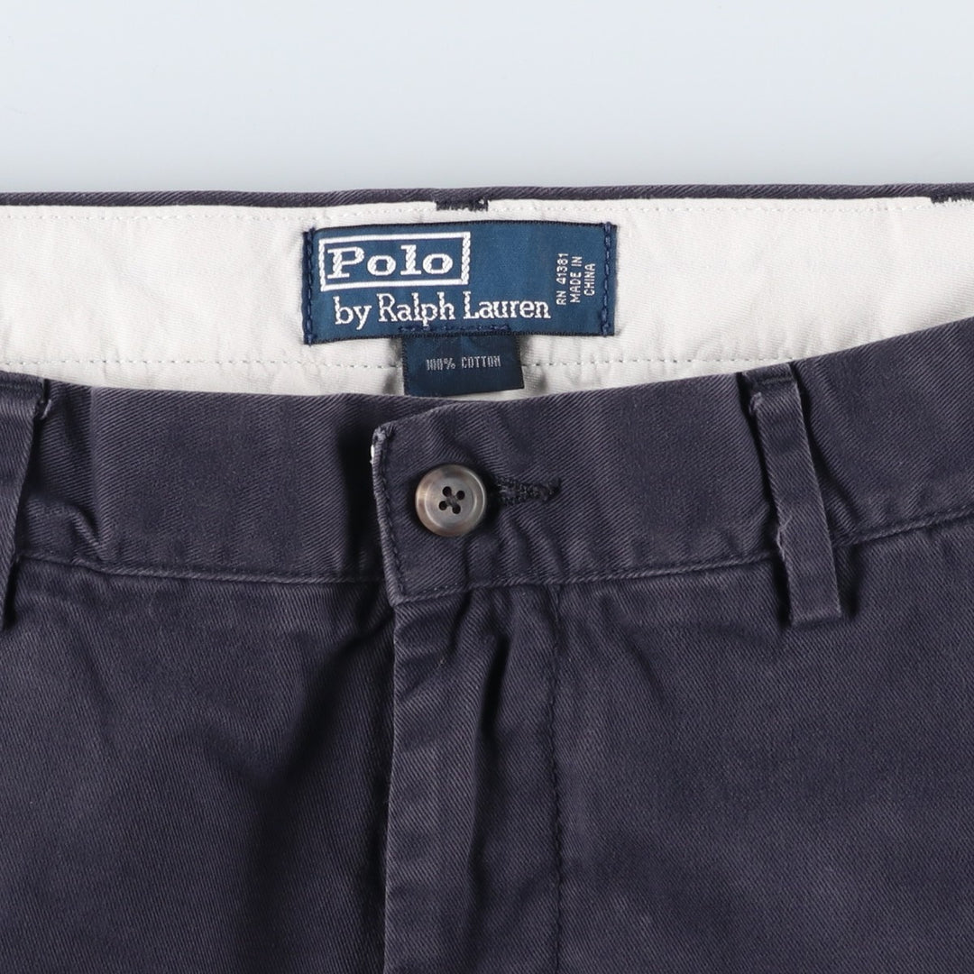 Ralph Lauren POLO by Ralph Lauren Chino Pants Men's W34 equivalent cotton navy blue type Vintage Second Hand