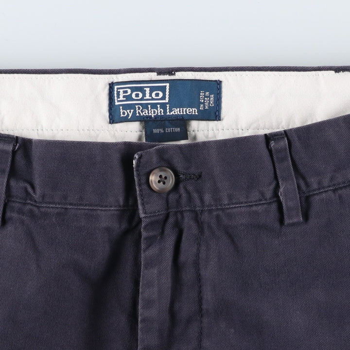 Ralph Lauren POLO by Ralph Lauren Chino Pants Men's W34 equivalent cotton navy blue type Vintage Second Hand