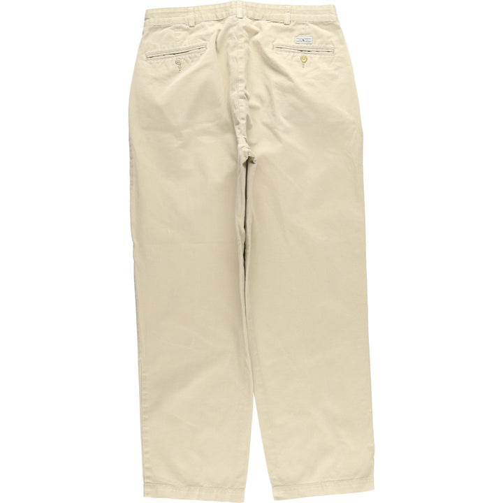 Ralph Lauren Polo Ralph Lauren Two-pleat Chino Pants for Men, W34 equivalent cotton Beige type Vintage Second Hand
