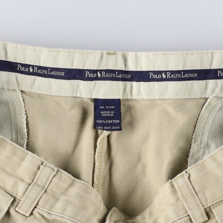 Ralph Lauren Polo Ralph Lauren Two-pleat Chino Pants for Men, W34 equivalent cotton Beige type Vintage Second Hand